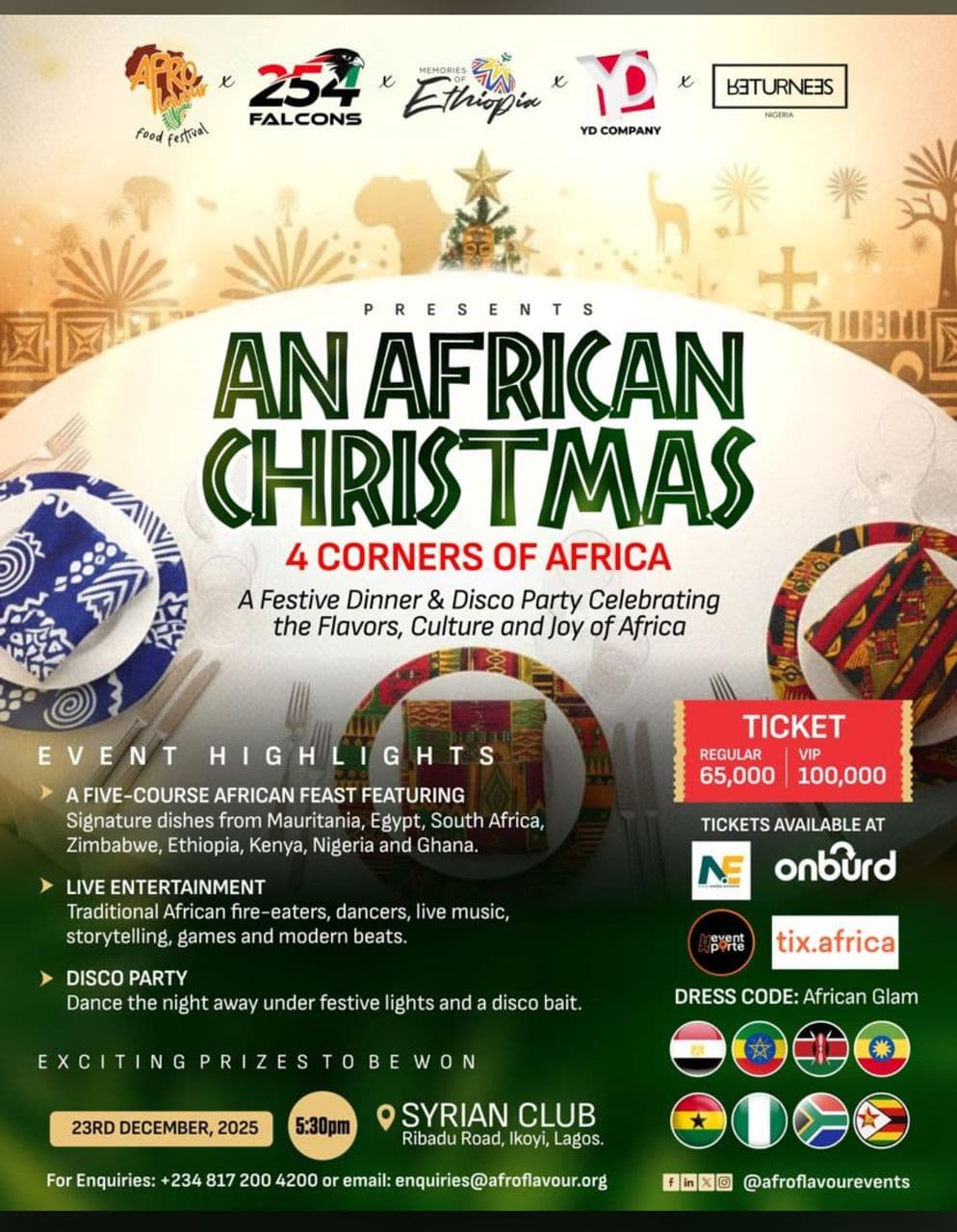 An African Christmas - 4 Corners of Africa celebration at Syrian Club