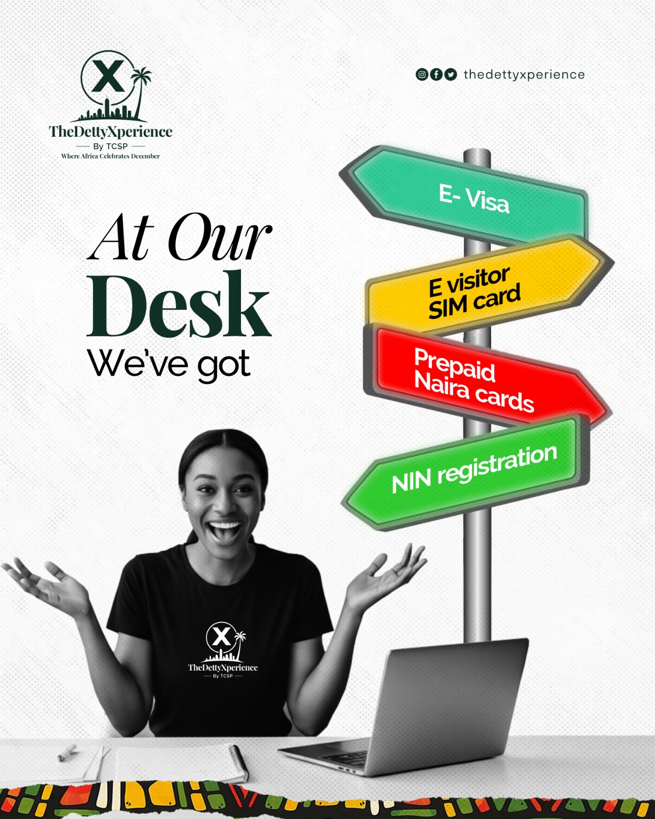 At Our Desk - E-Visa, SIM Card, Prepaid Naira Cards, NIN Registration